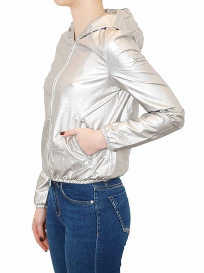 Shop Ciesse Piumini - Lea Faux Leather Jacket In Silver