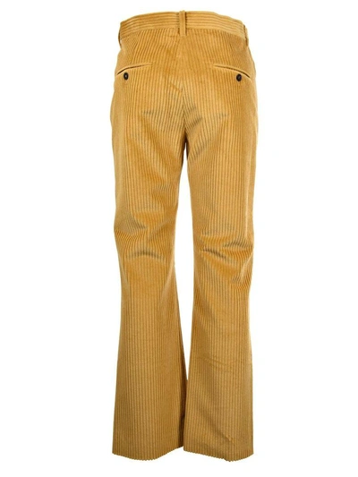 Shop Isabel Marant Cropped Corduroy Trousers In 11sn Safron