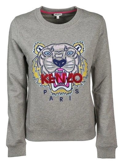 Shop Kenzo Tiger Sweatshirt In Tourterelle
