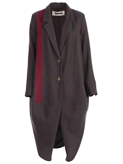 Shop Uma Wang Long Oversize Coat In Uwbrown Red
