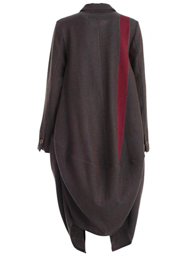 Shop Uma Wang Long Oversize Coat In Uwbrown Red