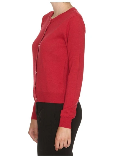 Shop Boutique Moschino Cardigan In Red