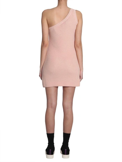 Shop Ben Taverniti Unravel Project One Shoulder Dress In Rosa