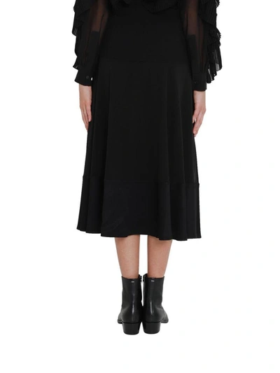 Shop Givenchy Log Ring Skirt In Nero