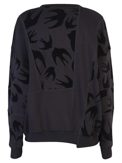 Shop Mcq By Alexander Mcqueen Black Printed Sweatshirt