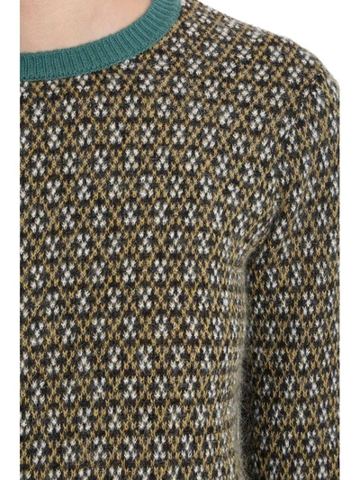 Shop Red Valentino Jacquard Wool Sweater In Green