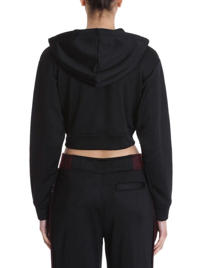Shop Alexander Wang T Sleek French Terry Hoodie Sweatshirt In Black