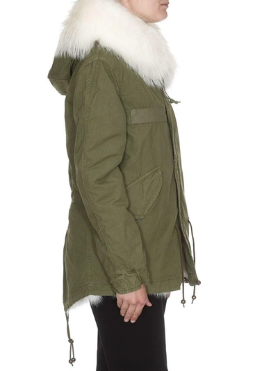 Shop Mr & Mrs Italy Army Mini Parka In White