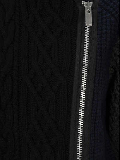 Shop Sacai Knit In Blue Navy