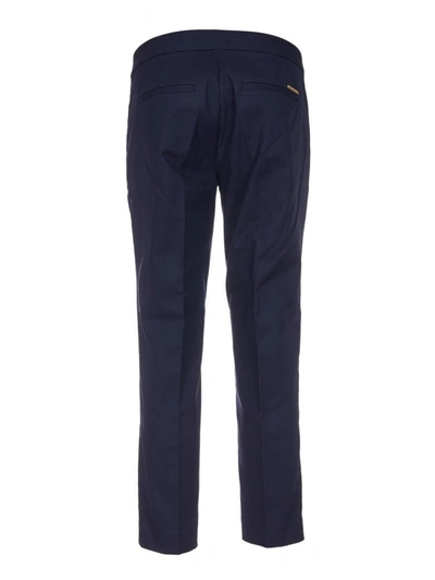 Shop Michael Michael Kors Cropped Tailored Trousers In Blue