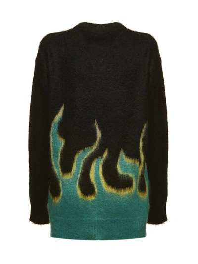 Prada Flame Intarsia-knit Mohair-blend Sweater In Black | ModeSens