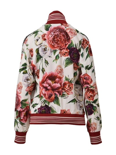 Shop Dolce & Gabbana Peonies Print Sweatshirt In Multicolor