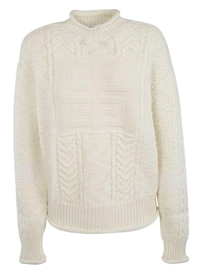 Shop Givenchy Logo Knitted Sweater In White