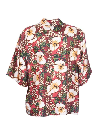 Shop Dsquared2 Hawaiian Floral Print Shirt In Fantasia