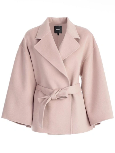 Shop Theory Oversized Coat In Wgn Rosebud