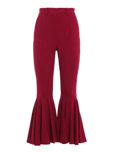 Shop Dolce & Gabbana Cady Trousers In Lampone