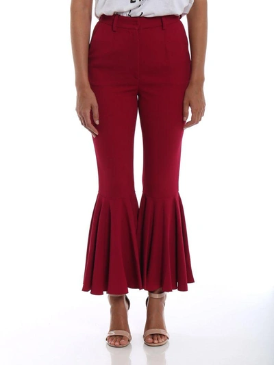 Shop Dolce & Gabbana Cady Trousers In Lampone