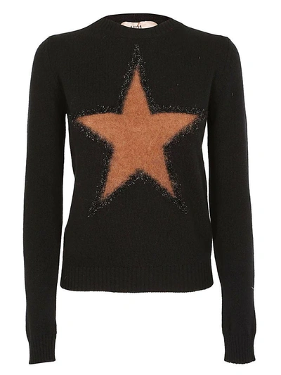 Shop N°21 Star Sweater In Black