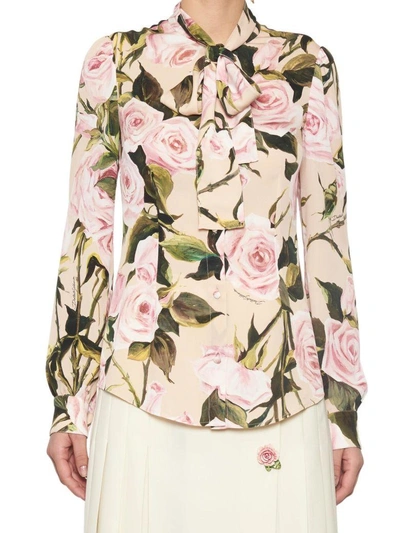 Shop Dolce & Gabbana 'rose' Shirt In Multicolor