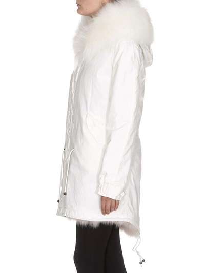 Shop Mr & Mrs Italy Midi Parka In Pink Mouse White