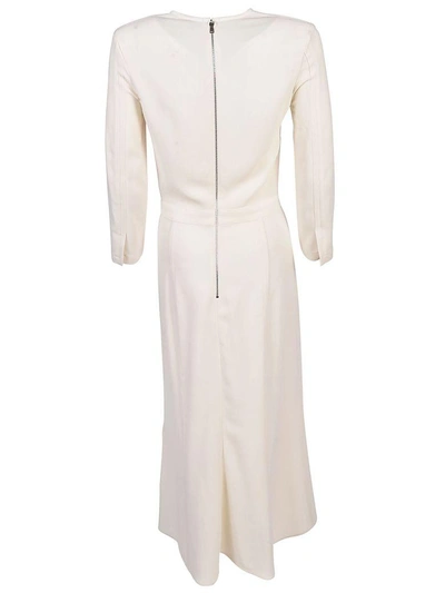 Shop Victoria Beckham 3/4 Sleeve Paneled Midi Dress