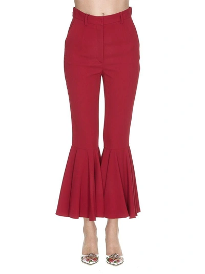 Shop Dolce & Gabbana Flared Trousers In Lampone