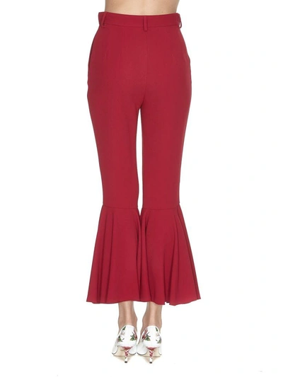 Shop Dolce & Gabbana Flared Trousers In Lampone