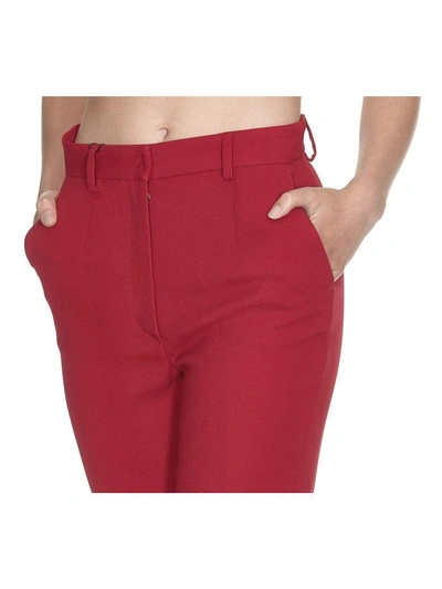 Shop Dolce & Gabbana Flared Trousers In Lampone