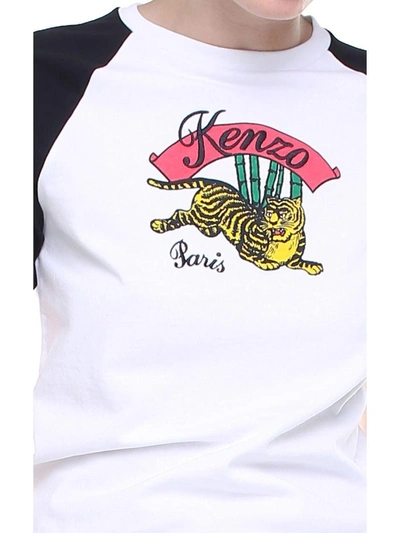 Shop Kenzo Bamboo Tiger Cotton-jersey T-shirt In Bianco