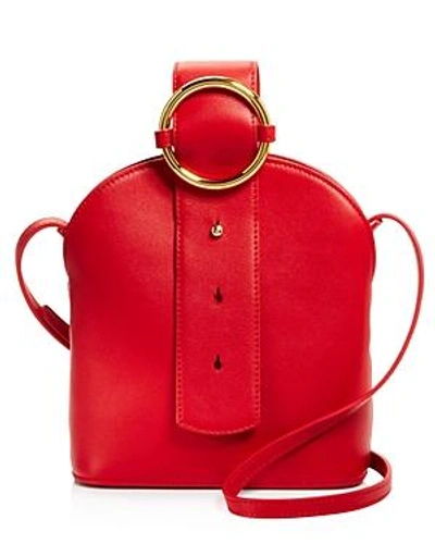 Shop Parisa Wang Addicted Small Leather Crossbody In Red/gold