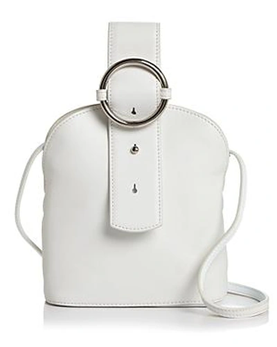 Shop Parisa Wang Addicted Small Leather Crossbody In White/silver