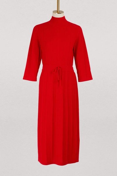 Shop Apc Vivianne Dress In Rouge