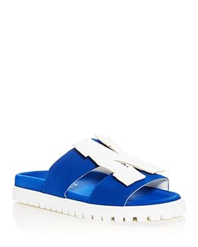 Shop Joshua Sanders Women's Ny Pool Slide Sandals In Blue White