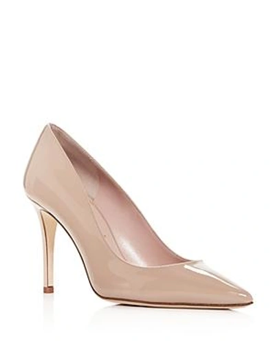 Shop Kate Spade New York Women's Vivian Patent Leather Pointed Toe Pumps In Powder