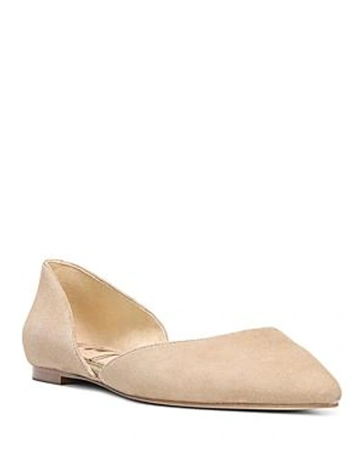 Shop Sam Edelman Women's  Rodney Suede D'orsay Flats In Oatmeal