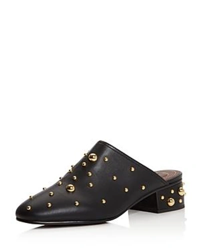 Shop See By Chloé See By Chloe Women's Studded Leather Mules In Black