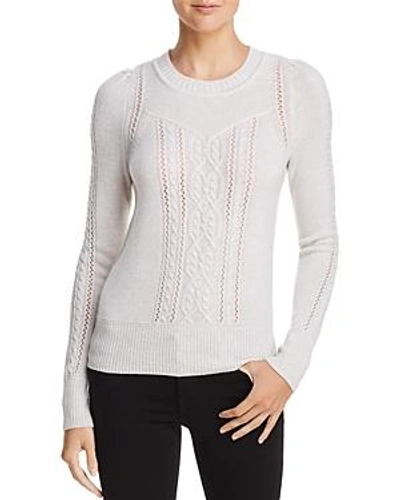 Shop Aqua Cashmere Mixed Knit Cashmere Sweater - 100% Exclusive In Ash