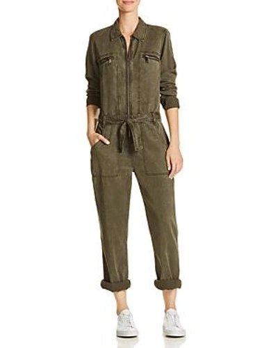 Shop Hudson Chambray Utility Jumpsuit In Washed Army Green