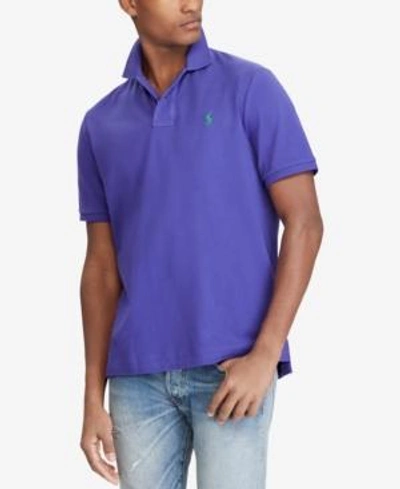 Shop Polo Ralph Lauren Men's Classic-fit Mesh Polo In Very Purple