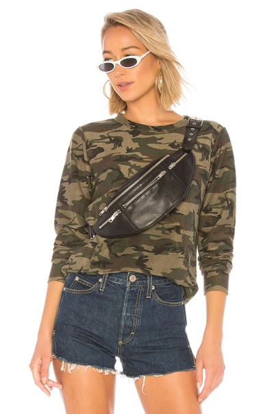 Shop Bobi Textured Camo Pullover In Army