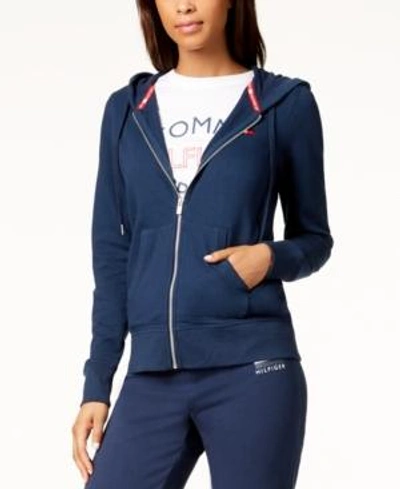 Shop Tommy Hilfiger Sport Logo Hoodie, Created For Macy's In Ash Heather