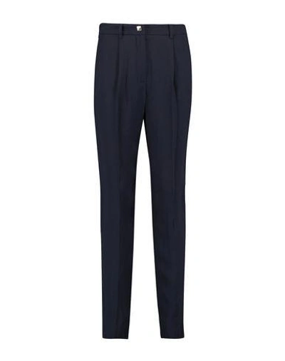 Shop Versace Casual Pants In Dark Blue