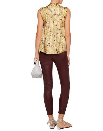 Shop Isabel Marant Silk Top In Yellow