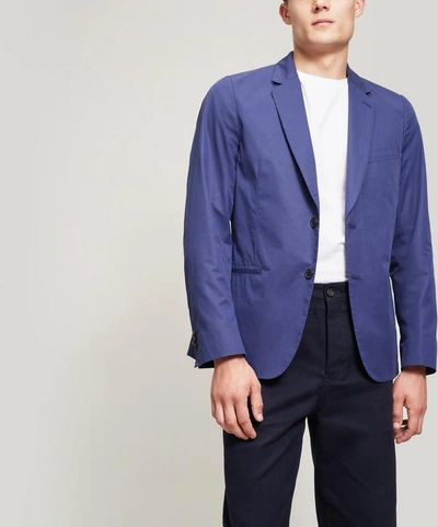 Shop Paul Smith Cotton Blazer Jacket In Blue