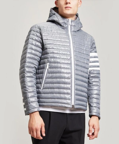 Shop Thom Browne 4-bar Stripe Quilted Down-filled Tech Jacket