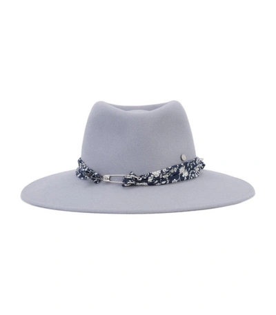 Shop Maison Michel Grey 'pierre' Floral Band Hat