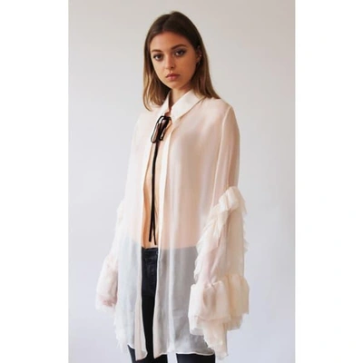 Shop Florence Bridge Caia Ruffle Shirt Peach