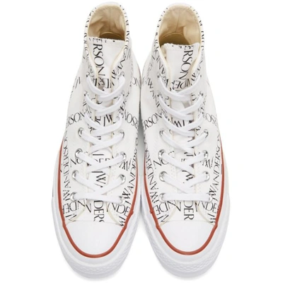 Shop Jw Anderson White Converse Edition Grid Chuck Taylor All Star 70 High-top Sneakers In Wht.blk.red