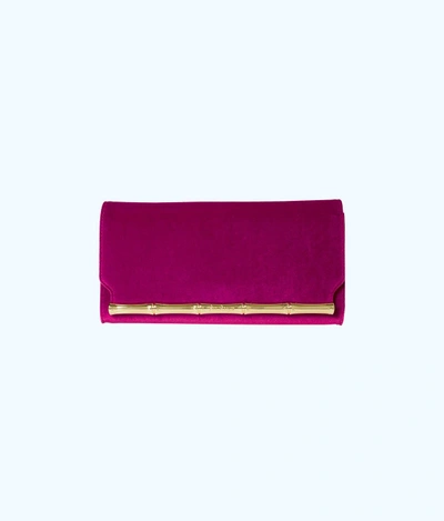 Shop Lilly Pulitzer Bamboo Clutch In Blackberry