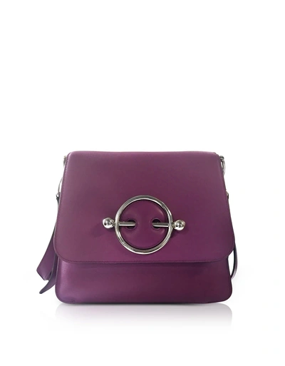 Shop Jw Anderson Purple Leather Disc Bag